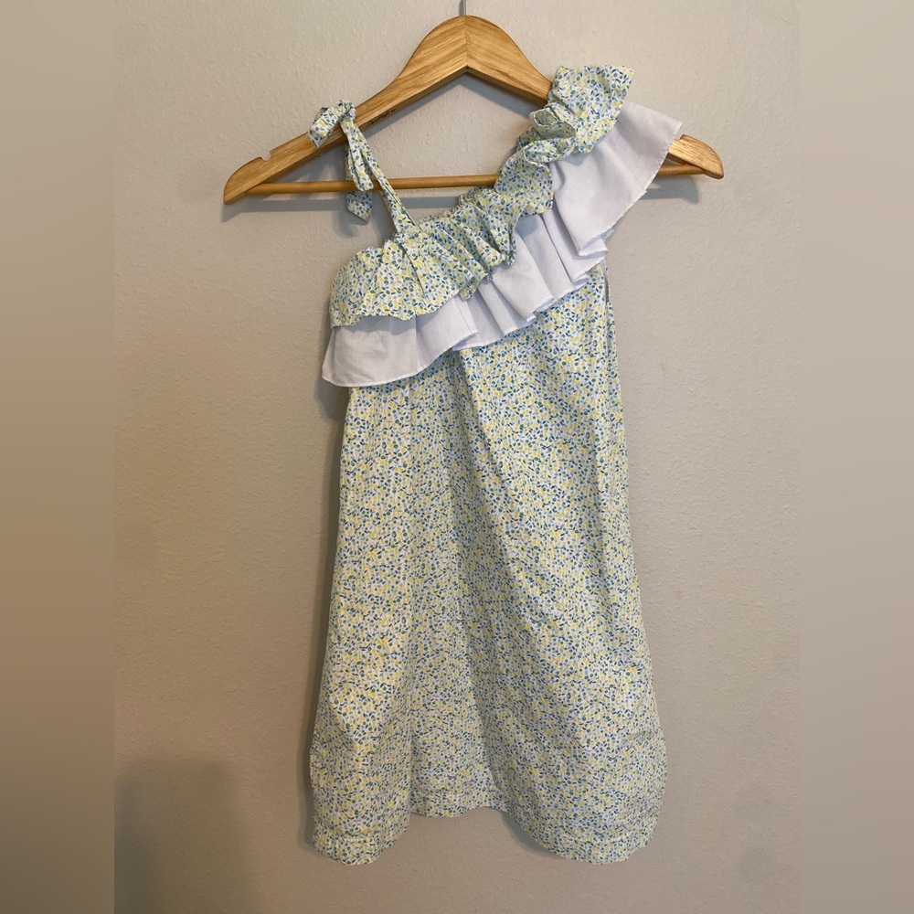 bella bliss girls Blue Floral Ruffle Dress
